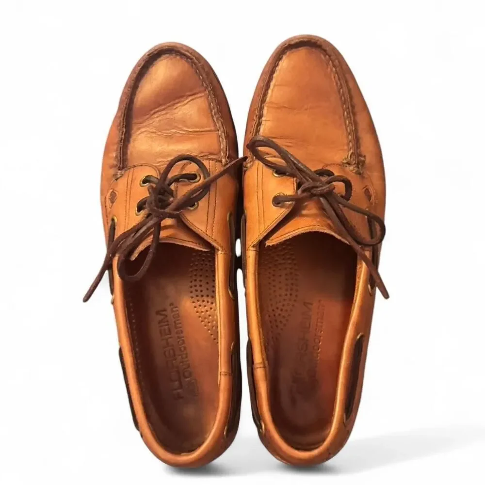 Florsheim Outdoorsman Brown Leather Boat Shoes Men’s 10.5 Moc Toe Casual